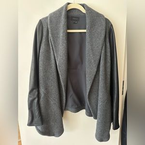 Theory Wool Cashmere Leather Jacket Size Small